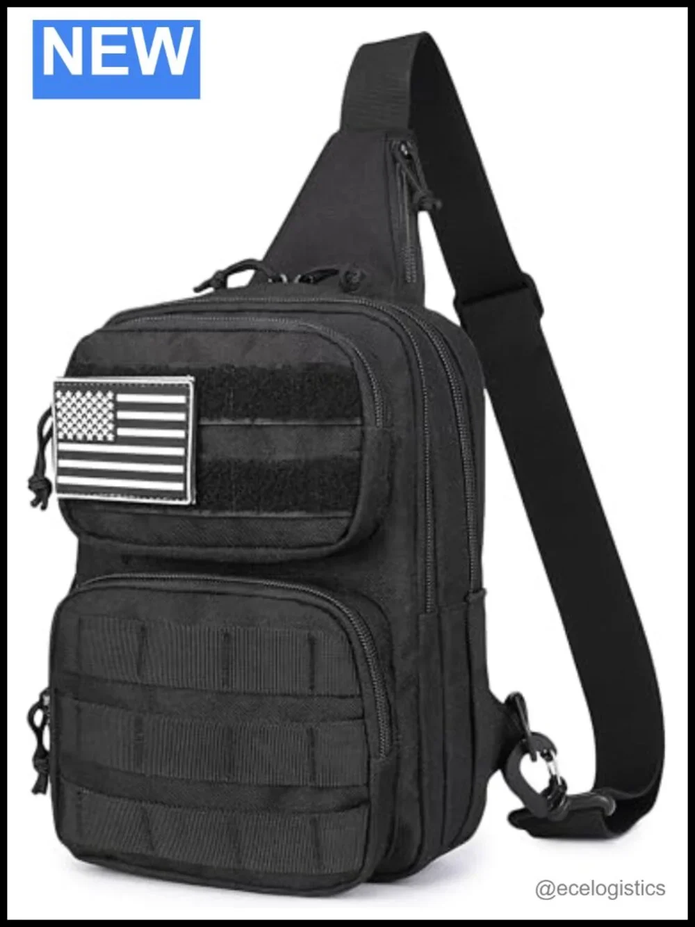 RFID Blocking Tactical Crossbody Sling Bag with MOLLE System